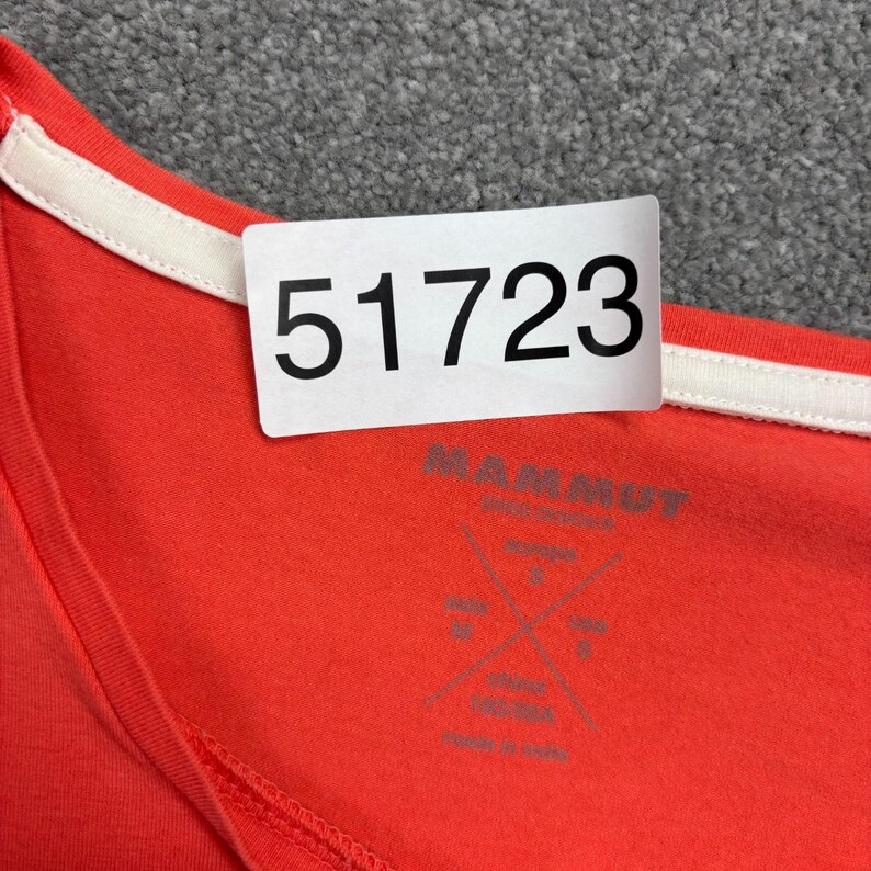 Mammut Shirt Womens Small Orange Wandern Draussen Baumwolle Pullover Lady Bild 4