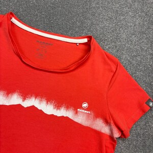 Mammut Shirt Womens Small Orange Wandern Draussen Baumwolle Pullover Lady Bild 3