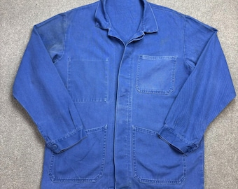 60〜70’s French Work Jacket Vintage '60s French Work SNC St.james Bleu De Travail Indigo Blue