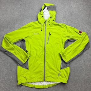 Mammut-jas volwassen grote groene droge premium windjack regenjas met capuchon heren* afbeelding 1