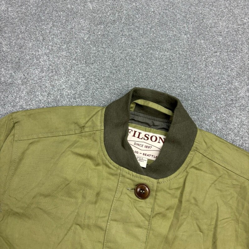 CC Filson Jacke Damen X Small Grün Canvas USA Outdoors Work Cotton Lady Bild 3