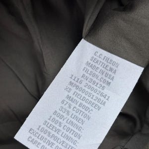 CC Filson Jacke Damen X Small Grün Canvas USA Outdoors Work Cotton Lady Bild 5