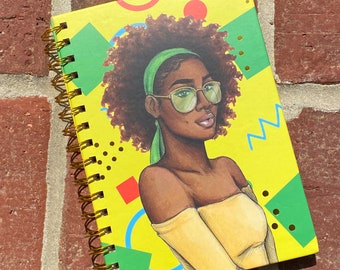 Black Girl Journal, Black Girl Notebook, Melanin Notebook, African American Journal, Katrina Notebook Croc Charm