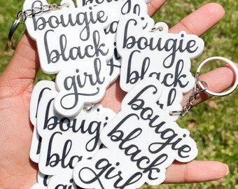Bougie Black Girl Porte-clés, Black Girl Magic Keychiain, Melanin Keychain Croc Charm