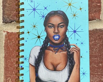 Black Girl Journal, Black Girl Notebook, Melanin Notebook, African American Journal, Kari Notebook Croc Charm