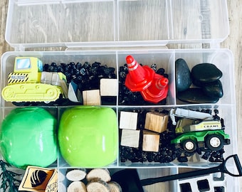 Construction Sensory Dough Kit, Travel Busy Box