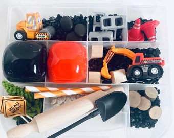 Construction Sensory Dough Kit, Travel Busy Box