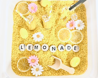 Spring Sensory Kit, Lemonade Sensory Play,Summer Sensory Bin, Sensory Play