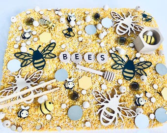 XL Busy Bee Sensory Kit, Kids Busy Box, Sensory Bin