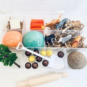 Zoo/Safari Play Dough Kit, Zoo Play Dough Kit, Animal Playdough Kit, Kids Gift, Kids Birthday Gift, Safari Sensory Bin, Zoo Sensory Play