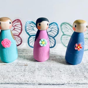 Wooden People, Peg People, Peg Dolls, Pretend Play-Fairies