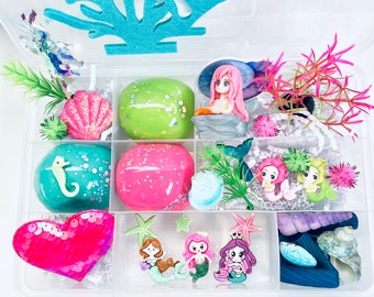 Kit sensoriale Sognando il mare, Gioco sensoriale, Kit sensoriale dell'oceano, Scatola occupata per bambini, Regali per bambini, Regalo per bambini, Kit pasta da gioco, Kit gioco Doh