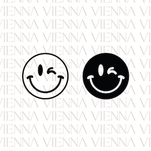 Winking Smiley Face SVG | Smiley Svg | Wink Face Svg | Emoji Svg