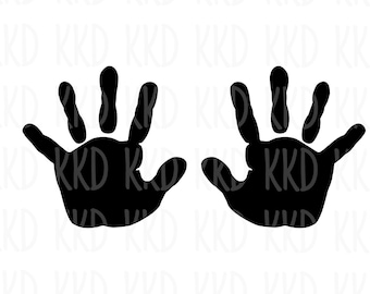Handprints SVG, Kids Handprints SVG, Hands SVG, Hands Clipart, Hands Silhouette, Cricut Silhouette Cut Files, Instant Download