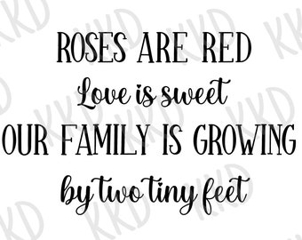 Our Family Is Growing SVG, Pregnancy Announcement SVG, Pregnancy Surprise SVG, png, Cricut Silhouette Cut File, Onesie Design, Digital Files