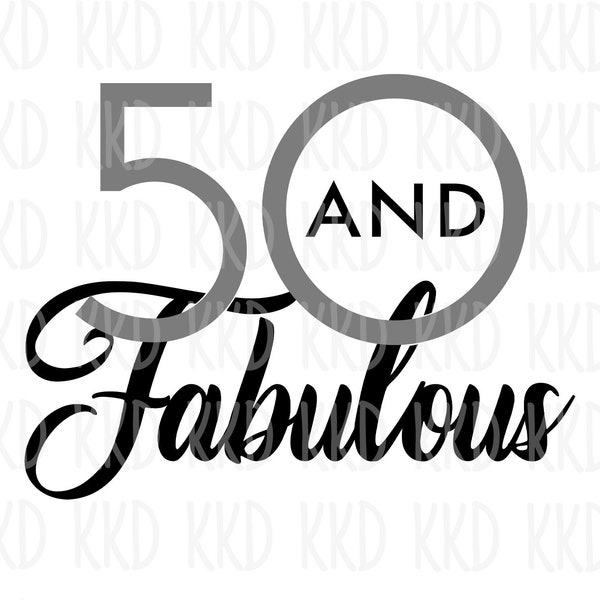 50th Birthday Svg - Etsy Canada