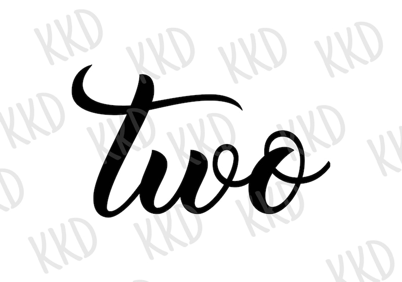 Two Sign Two SVG Two Birthday Sign Second Birthday Two - Etsy