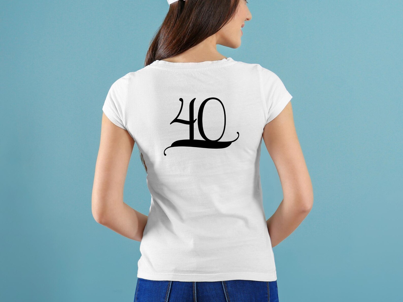 Number Forty SVG Script Cake Topper Cricut Silhouette Cut File Digital ...