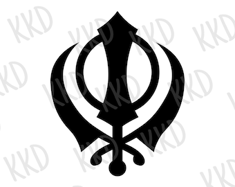 Khanda SVG, Sikh SVG, Sikhi SVG, Sikh Symbol svg, png, Punjabi svg, Emblem svg, Clipart, Silhouette Cricut Cut Files