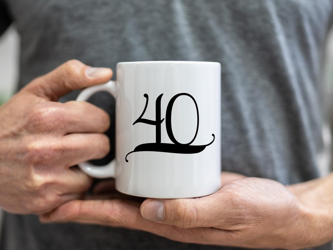 Number Forty SVG Script Cake Topper Cricut Silhouette Cut File Digital ...