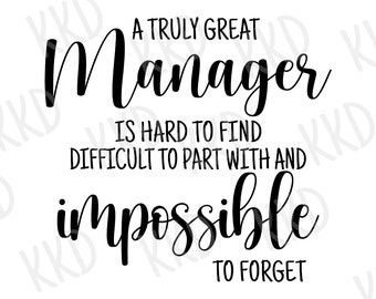 Great Manager Quote SVG, Cricut Cut-bestand (digitale download)