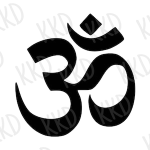 STL file OM symbol and lotus flower, Hindu symbol, Yoga Symbol tag