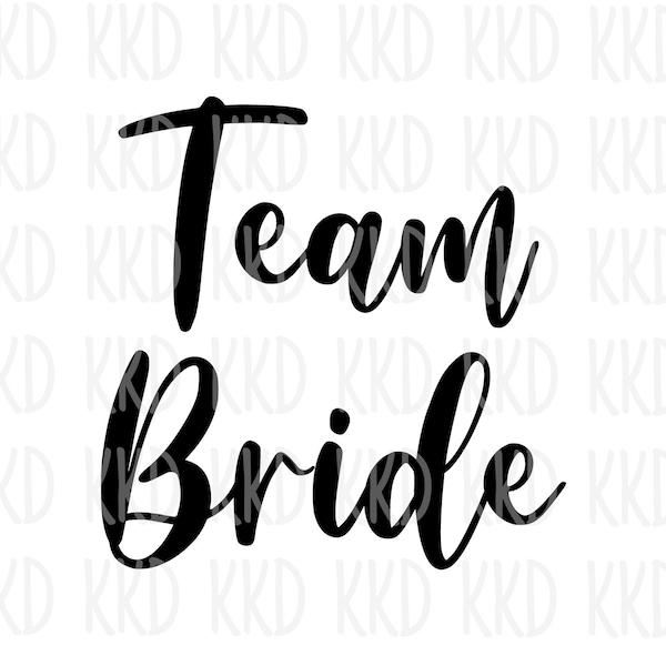 Team Braut SVG, Braut SVG, Hochzeit SVG, Junggesellinnenparty svg, Cricut Silhouette Schnitt, Instant Download, png, dxf