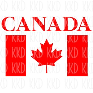 Flagge von Kanada SVG, Kanadische Flagge SVG, Kanada SVG, Ahornblatt SVG, Flagge von Kanada, Cricut Silhouette Schnittdateien, Png, Dxf, Ai