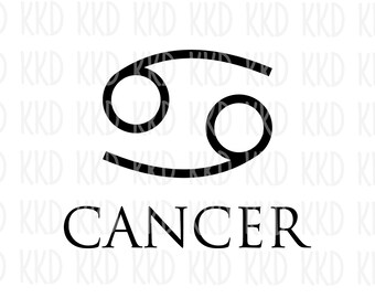File di taglio digitale per Cricut Silhouette, segno zodiacale Cancro SVG, download digitale.