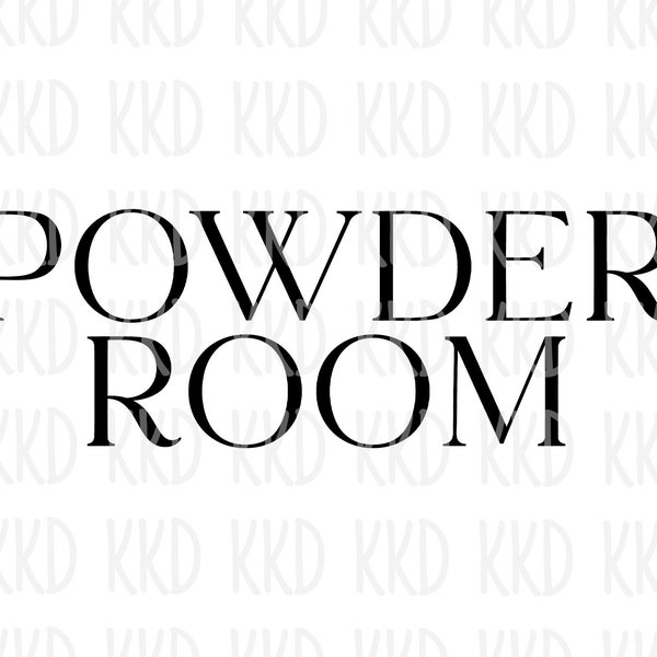 Powder Room Logos Powder Room Sign - Etsy
