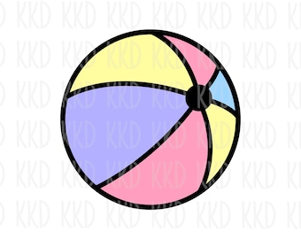 Beach Ball SVG and Clipart PNG Summer Design: Digital Download for Cricut and Silhouette