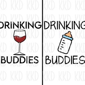 Compagni di bevute in formato SVG, Papà e io in formato SVG, File di citazioni divertenti da tagliare, Padre e figlio in formato SVG DXF EPS PNG, Birra, Magliette coordinate in formato SVG, Silhouette, Cricut