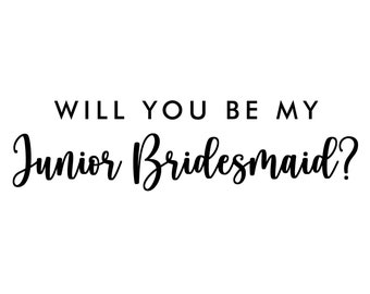 Junior Bridesmaid SVG: Wedding Party Cut File (Digital Download)