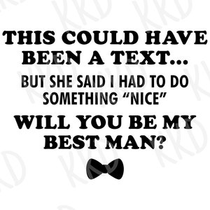 Isto poderia ter sido um texto "Você seria meu padrinho SVG", "Proposta de padrinho SVG", "Arquivos de corte Cricut Cameo Silhouette Brother", download instantâneo