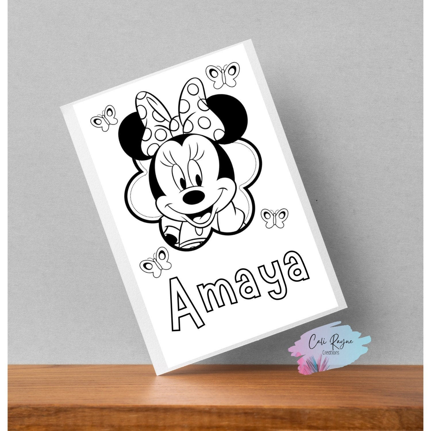 minnie mouse birthday coloring pages personalized printable etsy
