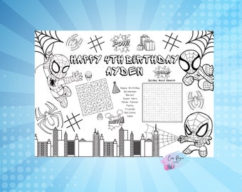  Spiderman Birthday Coloring Pages  Best Free