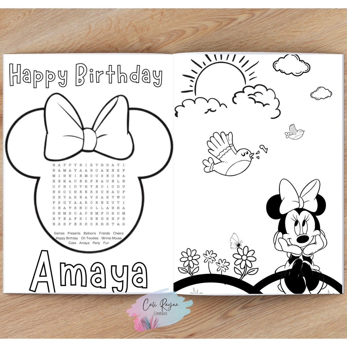 Minnie Mouse Birthday Coloring - Il 1140xN.3200062741 22ae