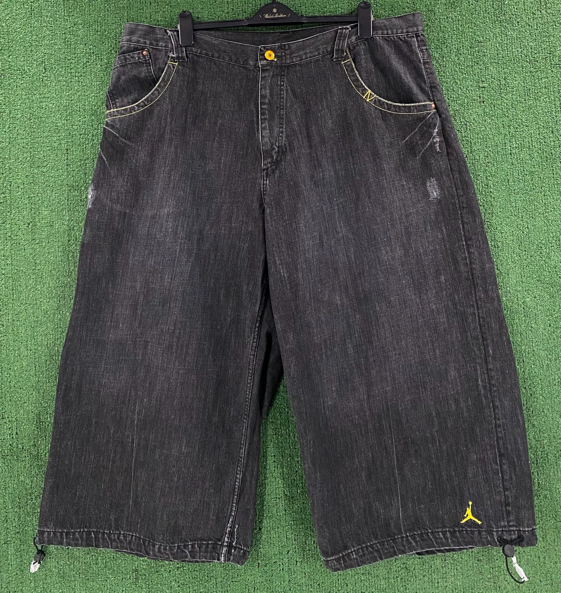 JORDAN BRAND ジョーダン　デニム　ワイド　Y2K W34 TWO3 VTG Y2K Rare Air Jordan Flight Extreme Baggy Wide Leg Skater Denim