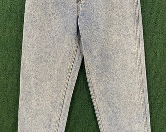 VTG 90’s Lee Acid Wash High Rise Tapered Jeans Damen Größe 28x29