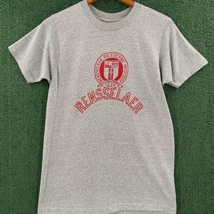 Vintage 70er Jahre Rensselaer Polytechnic Institute T-Shirt Frauen Größe XS USA Made