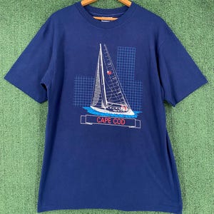 Vintage 90’s Cape Cod Sailing Single Stitch T-Shirt Men’s Medium USA Made