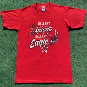 Vintage 1988 Gallant Knight Gallant Eagle Single Stitch T-Shirt Mens XS USA Made