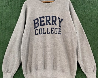 Sweat-shirt sport Berry College MV vintage des années 90 pour hommes, grande taille