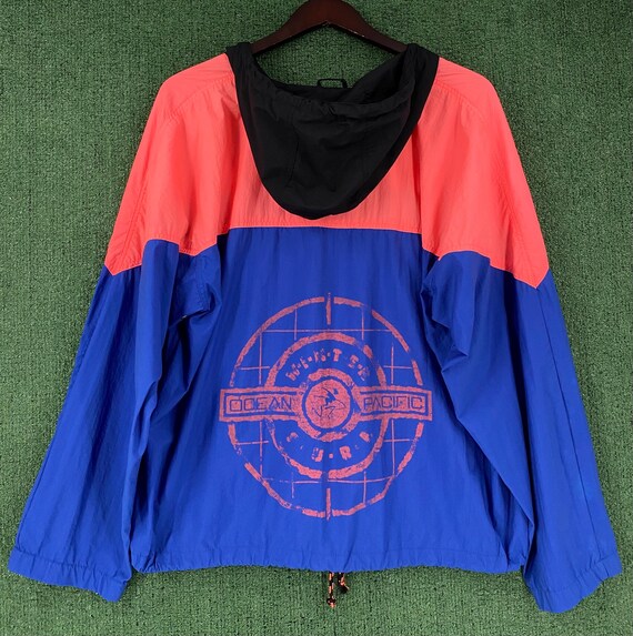 VTG 80s OP Ocean Pacific Winter Surf Windbreaker Jacket Mens Sz 