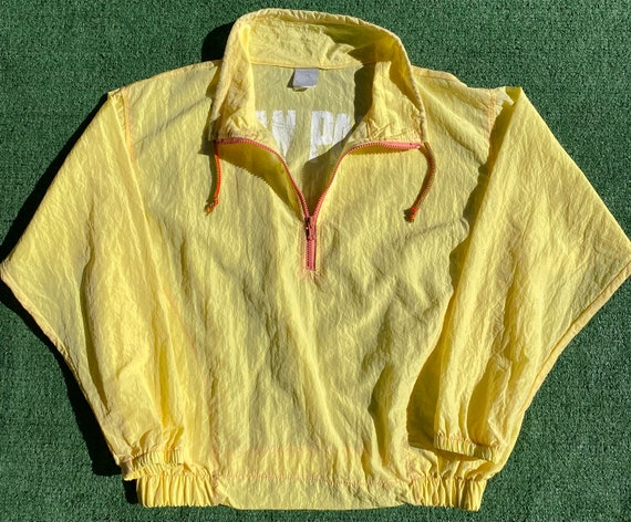 VTG 80’s Ocean Pacific 1/2 Zip Yellow Windbreaker… - image 1