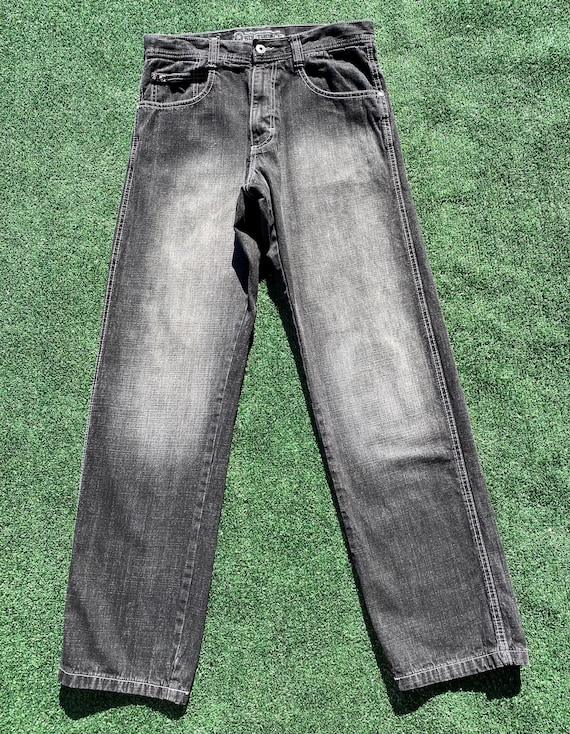 Vintage Y2K Southpole Brown Tab Black Wide Leg Baggy Jeans Men's