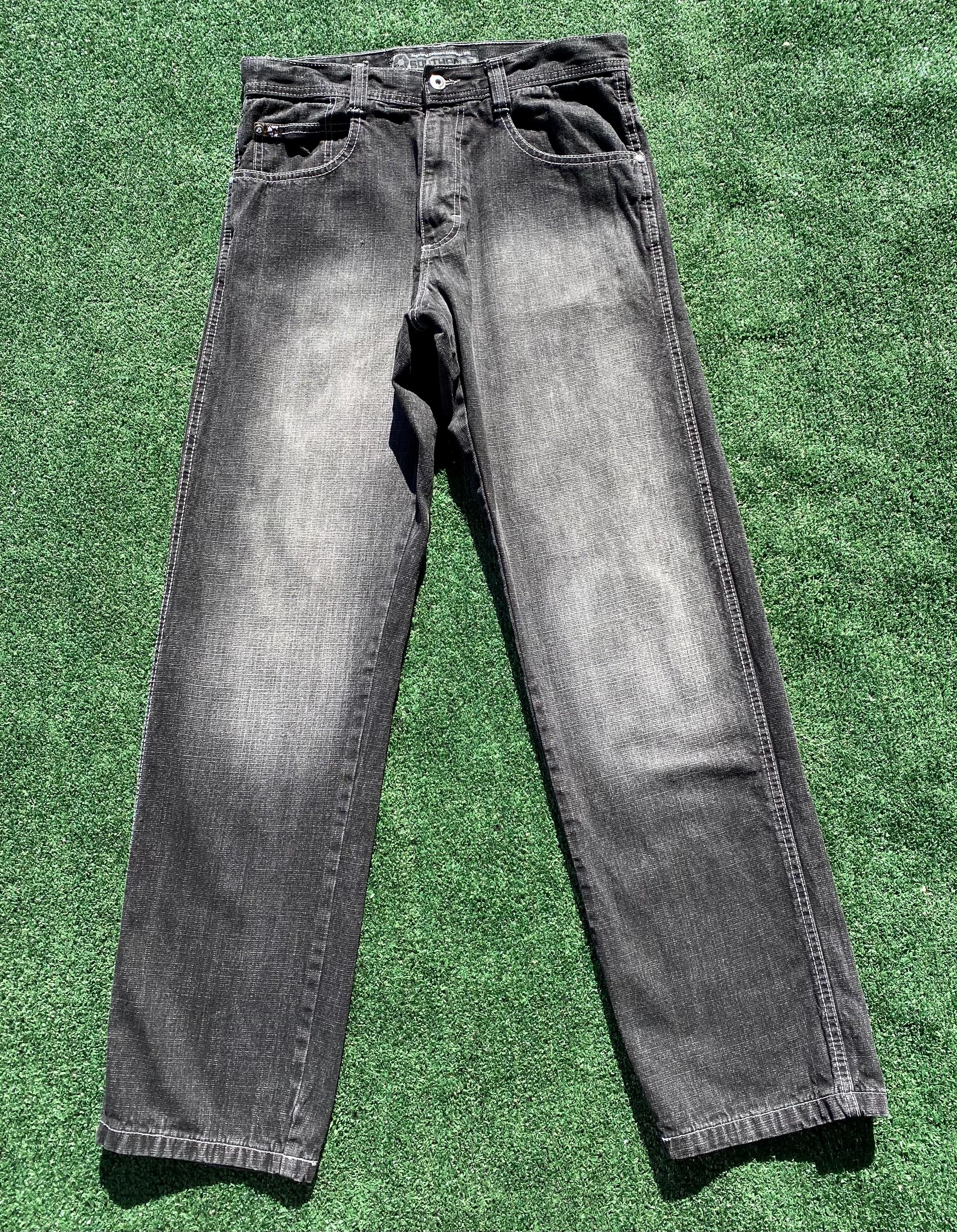Vintage Y2K Southpole Brown Tab Black Wide Leg Baggy Jeans Men's