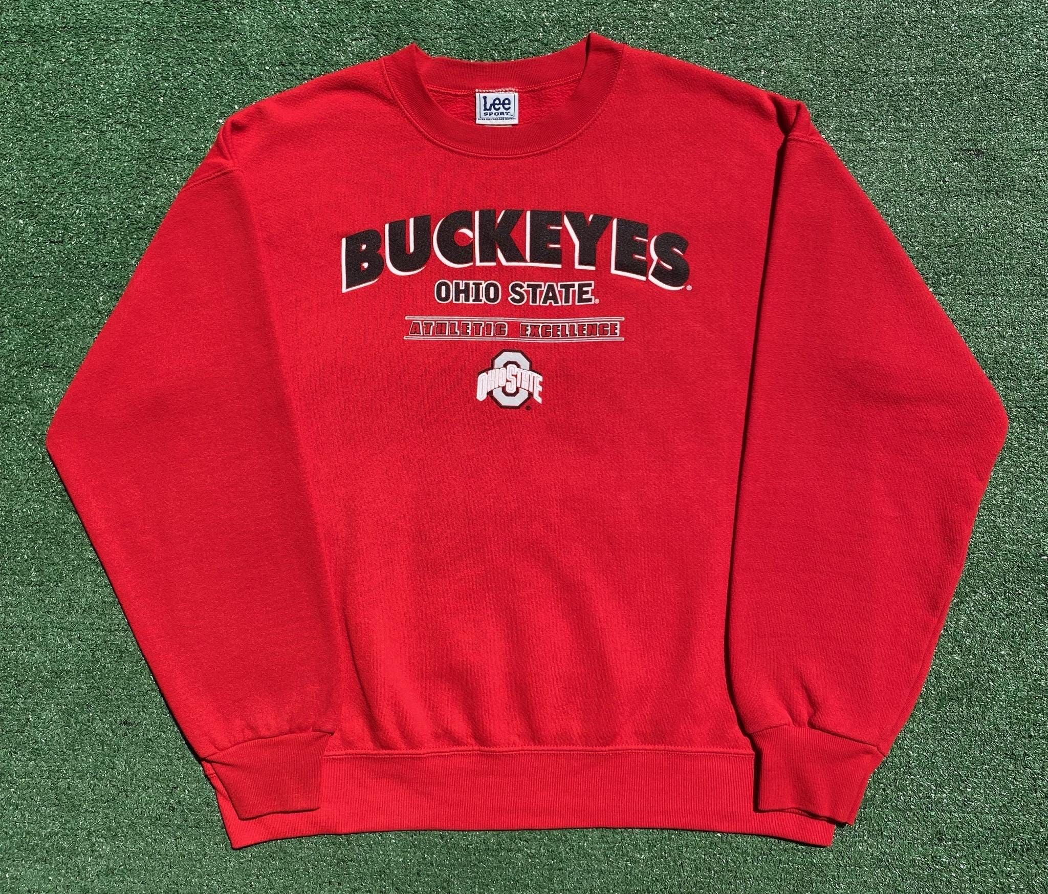 Vintage 90's Lee Sports Ohio State Buckeyes Red Sweatshirt Men's