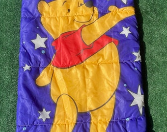 Vintage 90’s Winnie the Pooh Shooting Star Kids Sleeping Bag USA Made