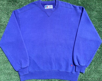 Vintage 90s Russell Athletic High Cotton Blank Sweatshirt Men’s Large USA Made